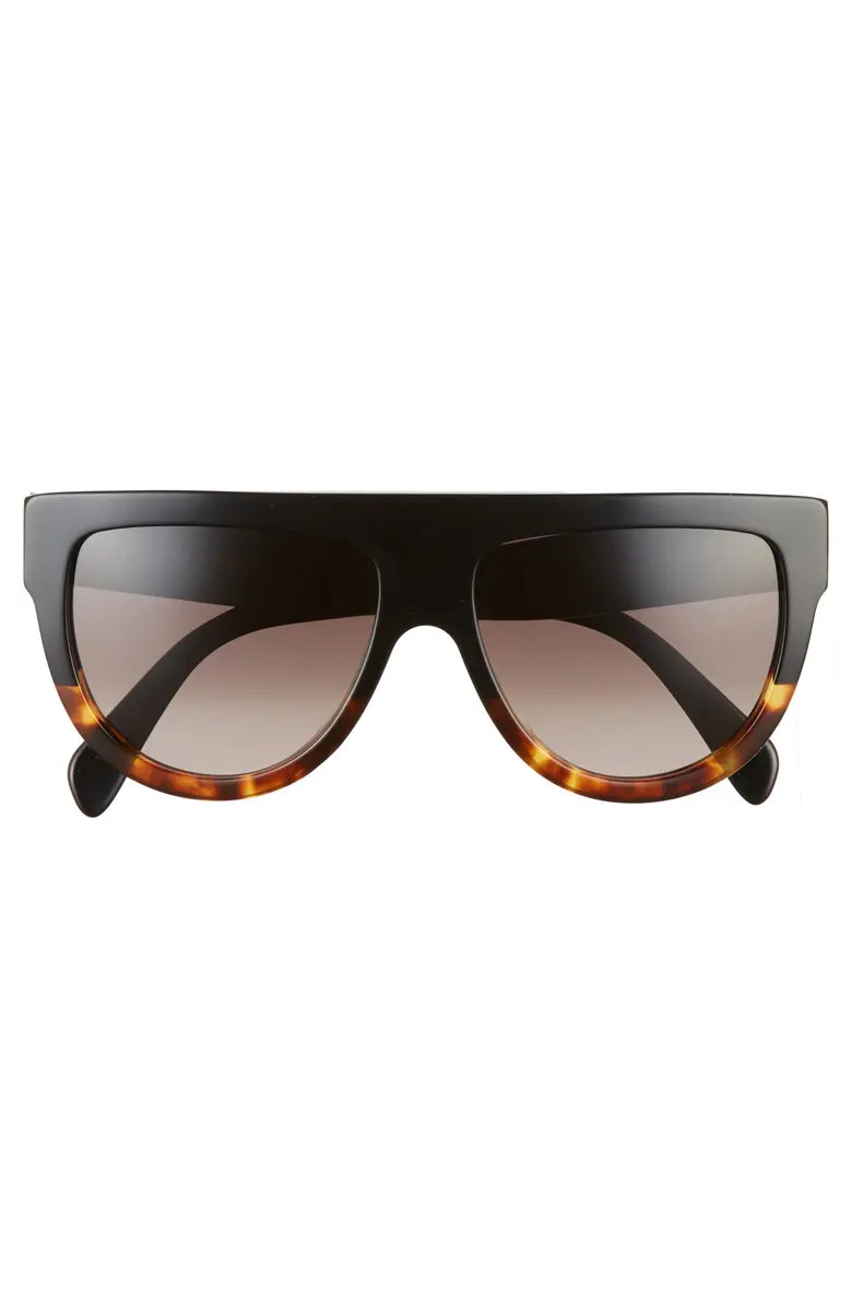 Bold 3 Dots 58mm Flat Top Sunglasses | Nordstrom