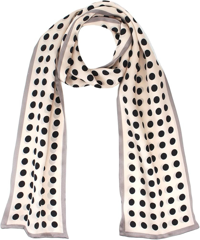 ANDANTINO 100% Silk Scarf for Women 58”*6.3” Long Shawls for Headscarf and Neck- Oblong Hair ... | Amazon (US)