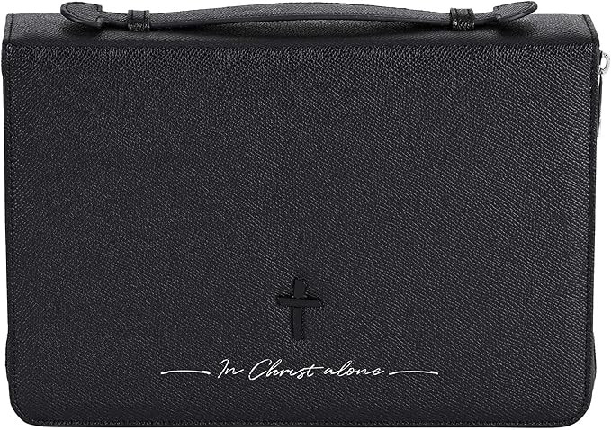 White Dove Designs Bible Cover-in Christ Alone-Cross-Black-XLG | Amazon (US)