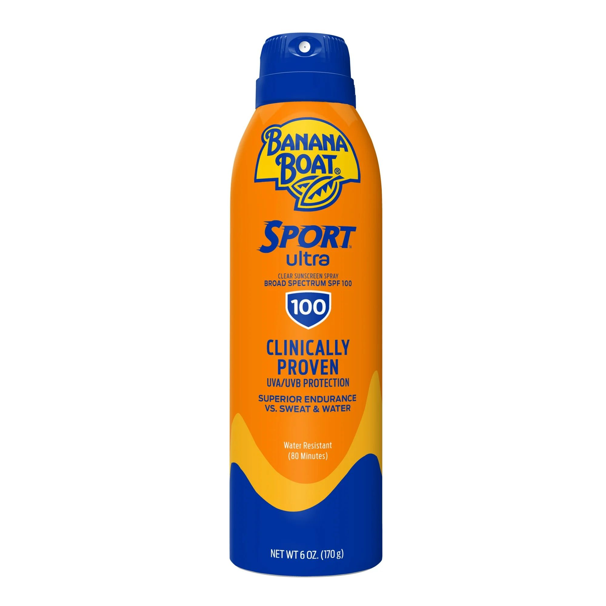 Banana Boat Sport Ultra 100 SPF Sunscreen Spray, 6 Oz, Water Resistant (80 Minutes) Sun Block | Walmart (US)