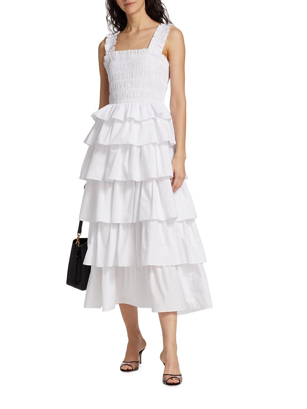 Smocked Cotton Gown | Saks Fifth Avenue