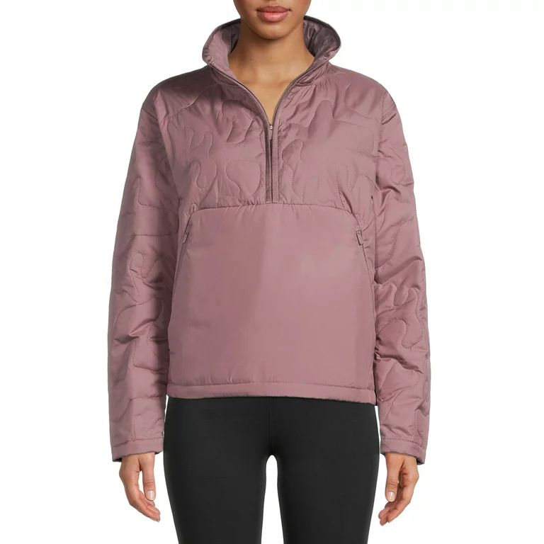 Avia Women's Quilted Mock Neck Quarter Zip Jacket | Walmart (US)