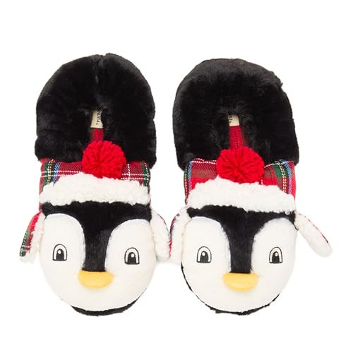 Dearfoams Unisex Matching Family Holiday Christmas Adult Critter Slipper, Penguin, 9-10 US Women | Amazon (US)