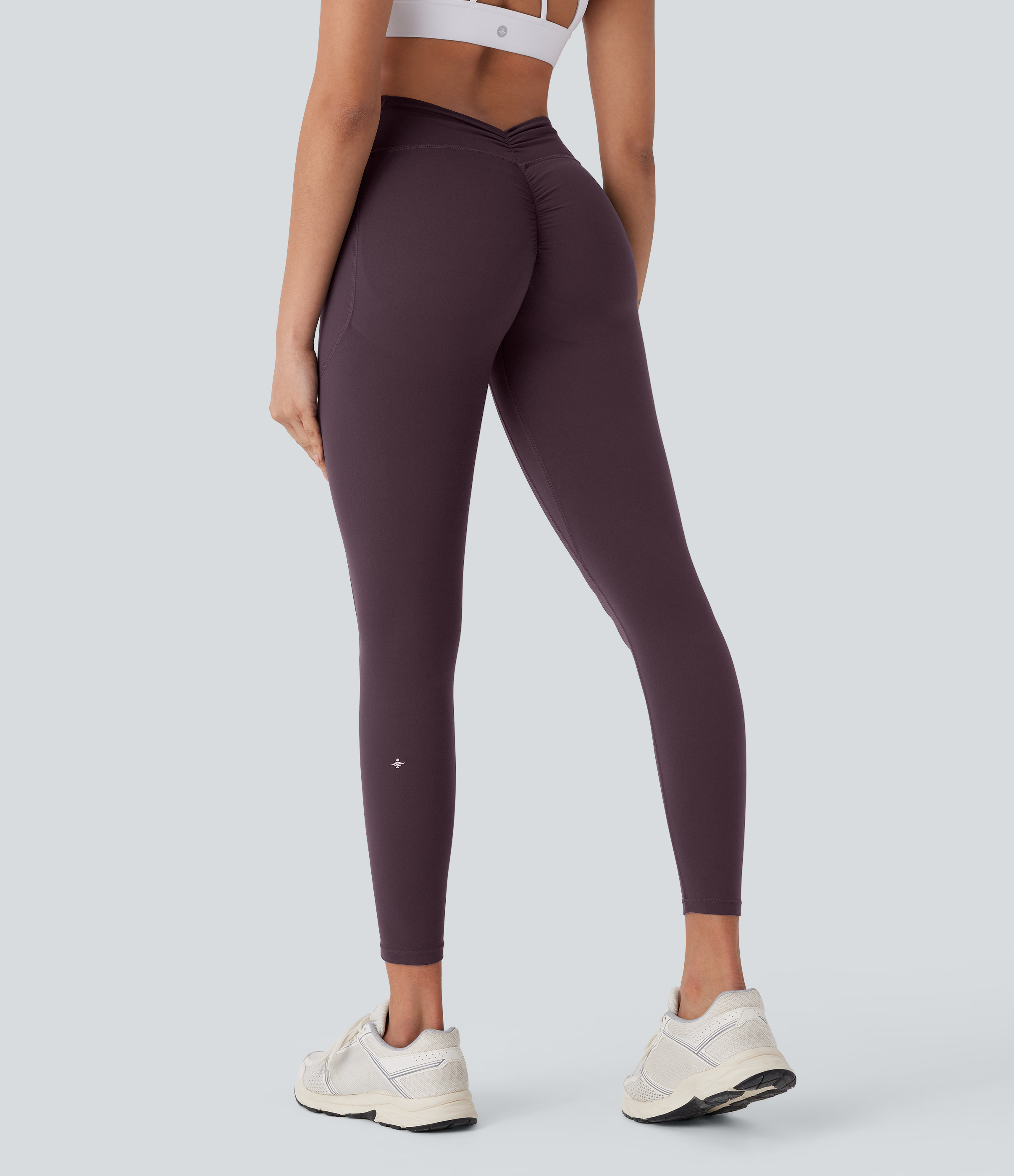 Halara Halara UltraSculpt™ SoCinched High Waisted Tummy Control Butt Lifting Ruched Pocket Shaping Yoga Leggings - Night's Purple - XS(7/8) | HALARA