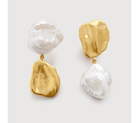 Amy Powney Keshi Pearl Large Drop Earrings | Monica Vinader (Global)