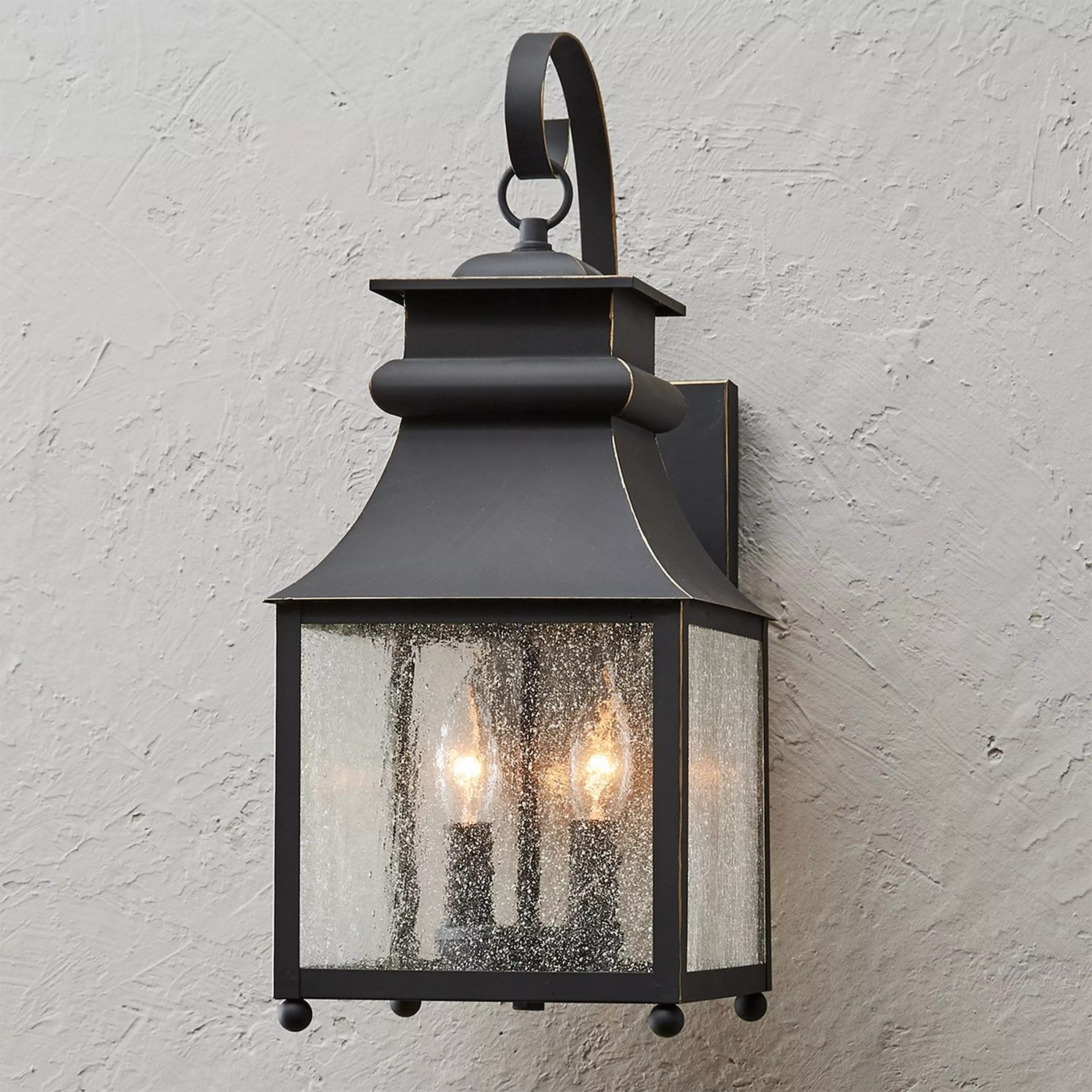 Homesteader Seeded Glass Outdoor Sconce - 2 Light | Shades of Light