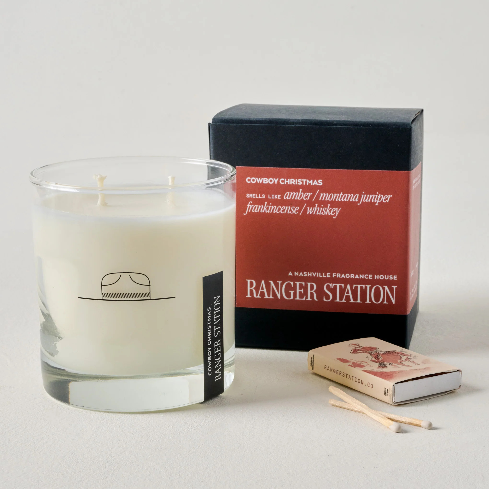 Ranger Station Cowboy Christmas Candle | Magnolia