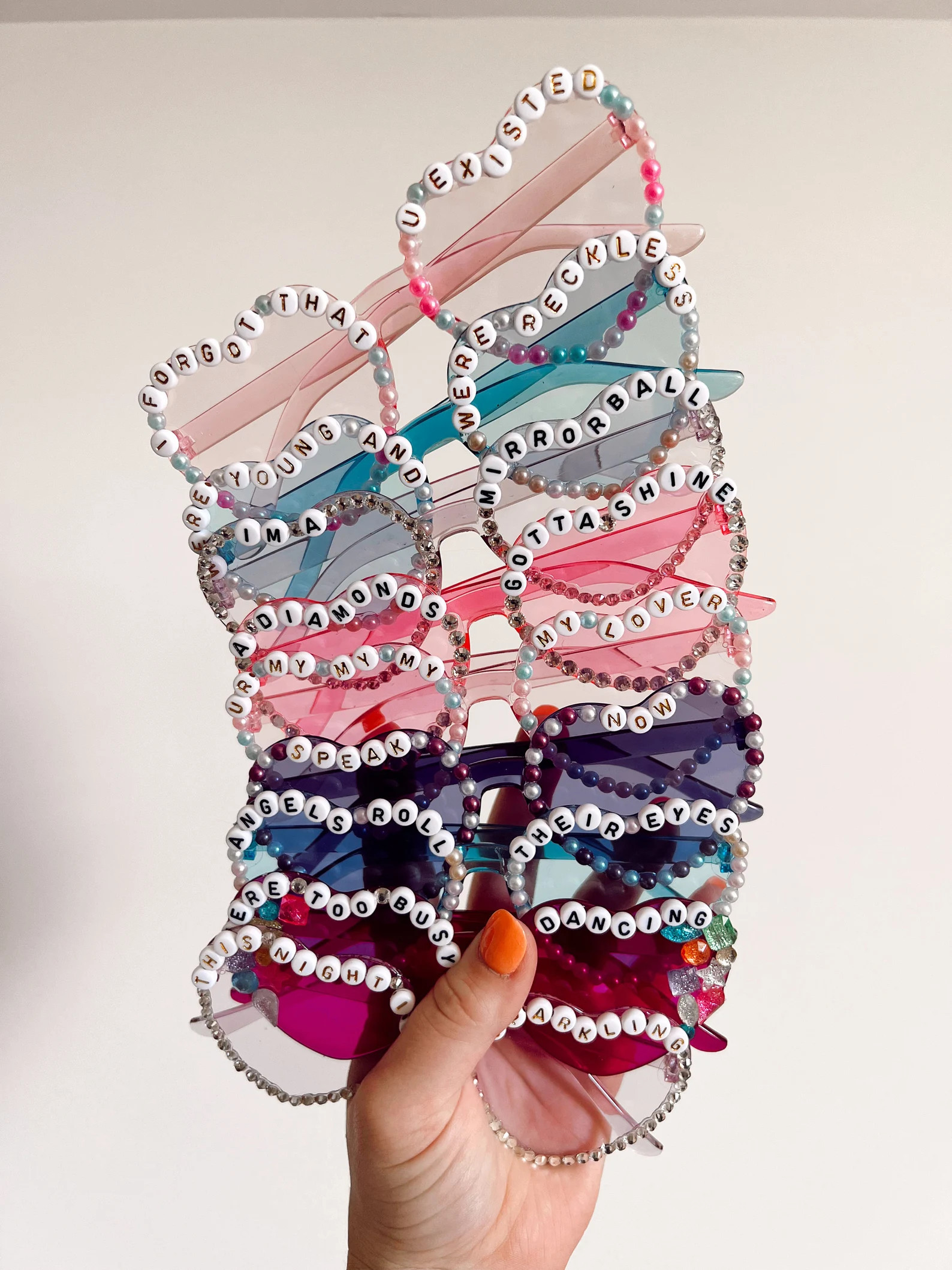 The Eras Tour Inspired Sunglasses // Eras Tour Accessories // Taylor Swift Bejeweled Inspired Sun... | Etsy (US)