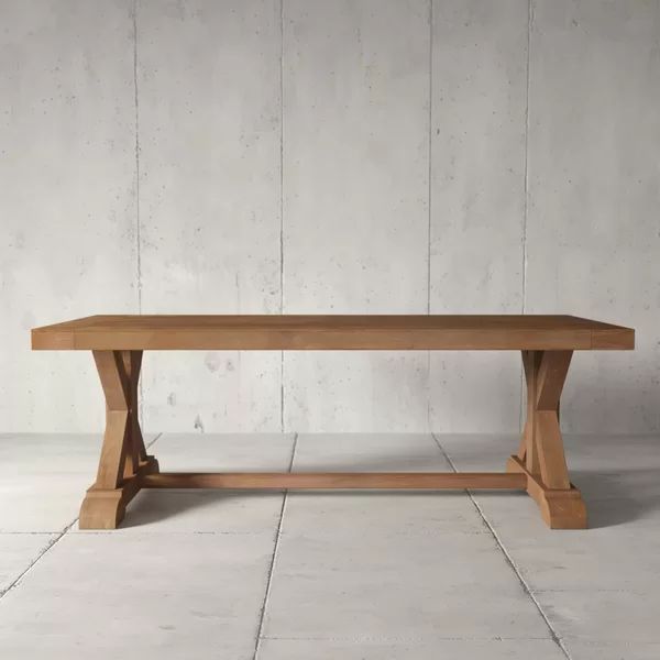 Urban Woodcraft 78" X-Base Dining Table Natural Lacquer | Wayfair Professional