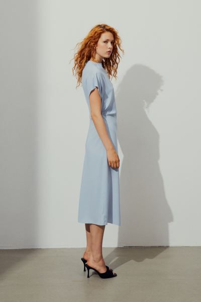 Tapered-waist Dress - Gray - Ladies | H&M US | H&M (US + CA)