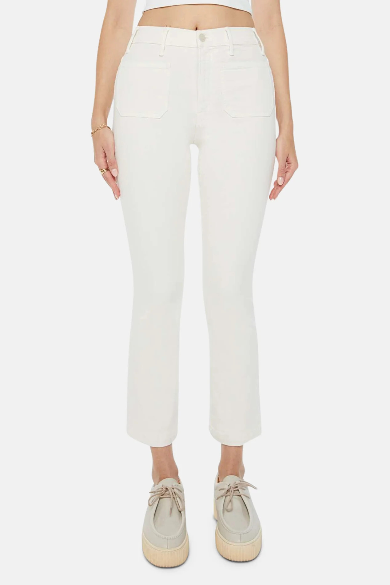 The Hustler Patch Pocket Flood Cream Puffs | Blue & Cream