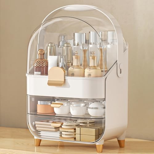 Makeup Organizer Countertop, Skincare Holder Bathroom Counter Organizer, Storage Box Cosmetic Dis... | Amazon (US)