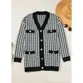 SHEWIN Women's Cardigan Sweaters Open Front Button Down Plaid Chunky Knit Jackets with Pockets - ... | Walmart (US)