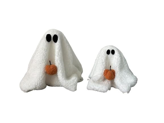 Sherpa Ghost Decor/Cute Halloween Decoration/Mantle Decoration/Fall and Autumn/Ghostie/Cute Ghost... | Amazon (US)
