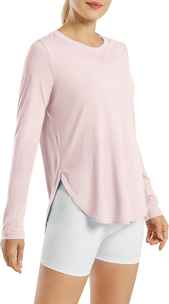 Amazon.com: G4Free Workout Shirts for Women UPF 50+ Soft Running Hiking UV Shirts Lightweight Ath... | Amazon (US)