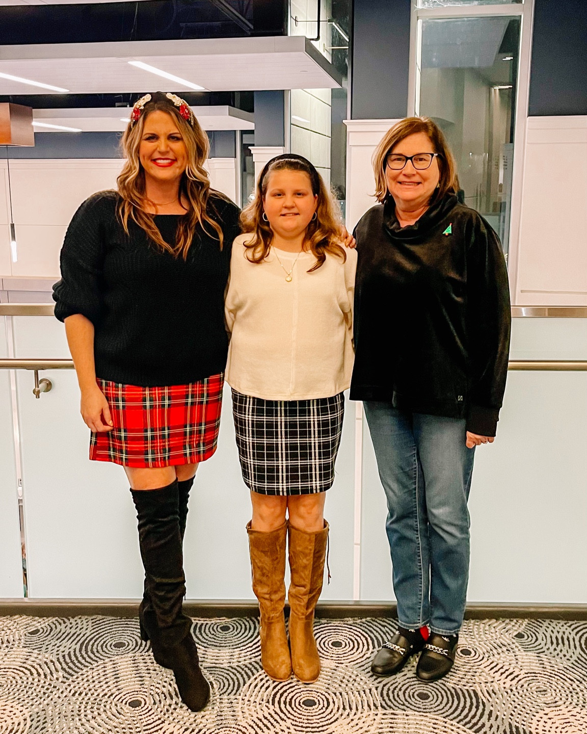 Girls night with my girl and my mom at the ballet! Mine and Lucy Claire are wearing plaid skirts from Amazon. And my boots are true OTK boots! Also, my beaded headband is out of stock in black…but with so many inquiries, It would be worth the purchase in any color! Plus, don’t forget the shapermint shapewear avail at Belk and Nordstrom! Check out the links below!

#LTKSeasonal #LTKHoliday #LTKcurves