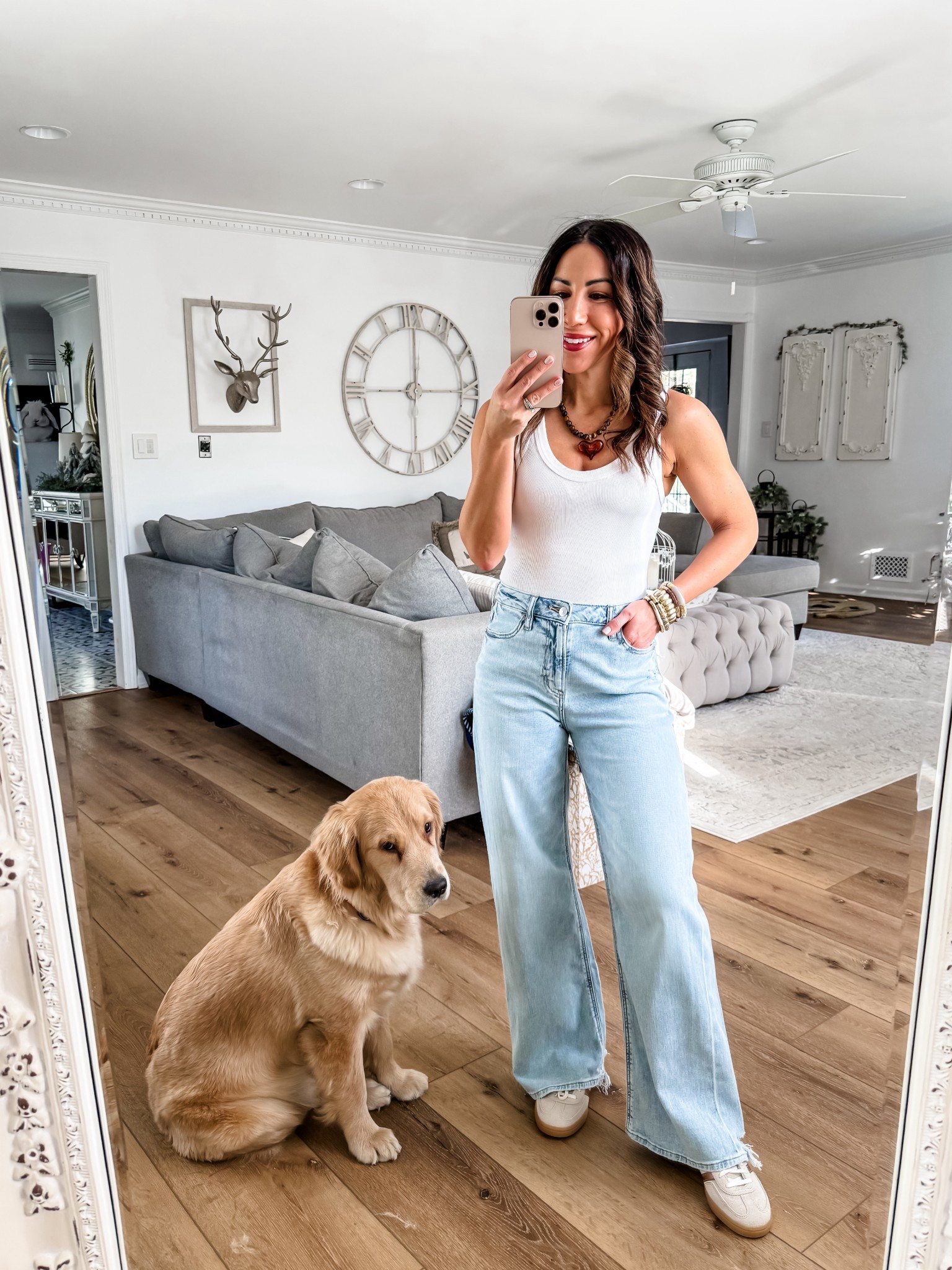 0 short baggy jeans. Sneaker size down. White tank code tammy15. American Eagle jeans.

#LTKSaleAlert #LTKFindsUnder50 #LTKPetite