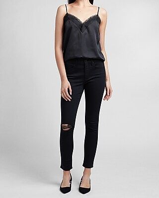 Mid Rise Black Supersoft Skinny Jeans | Express