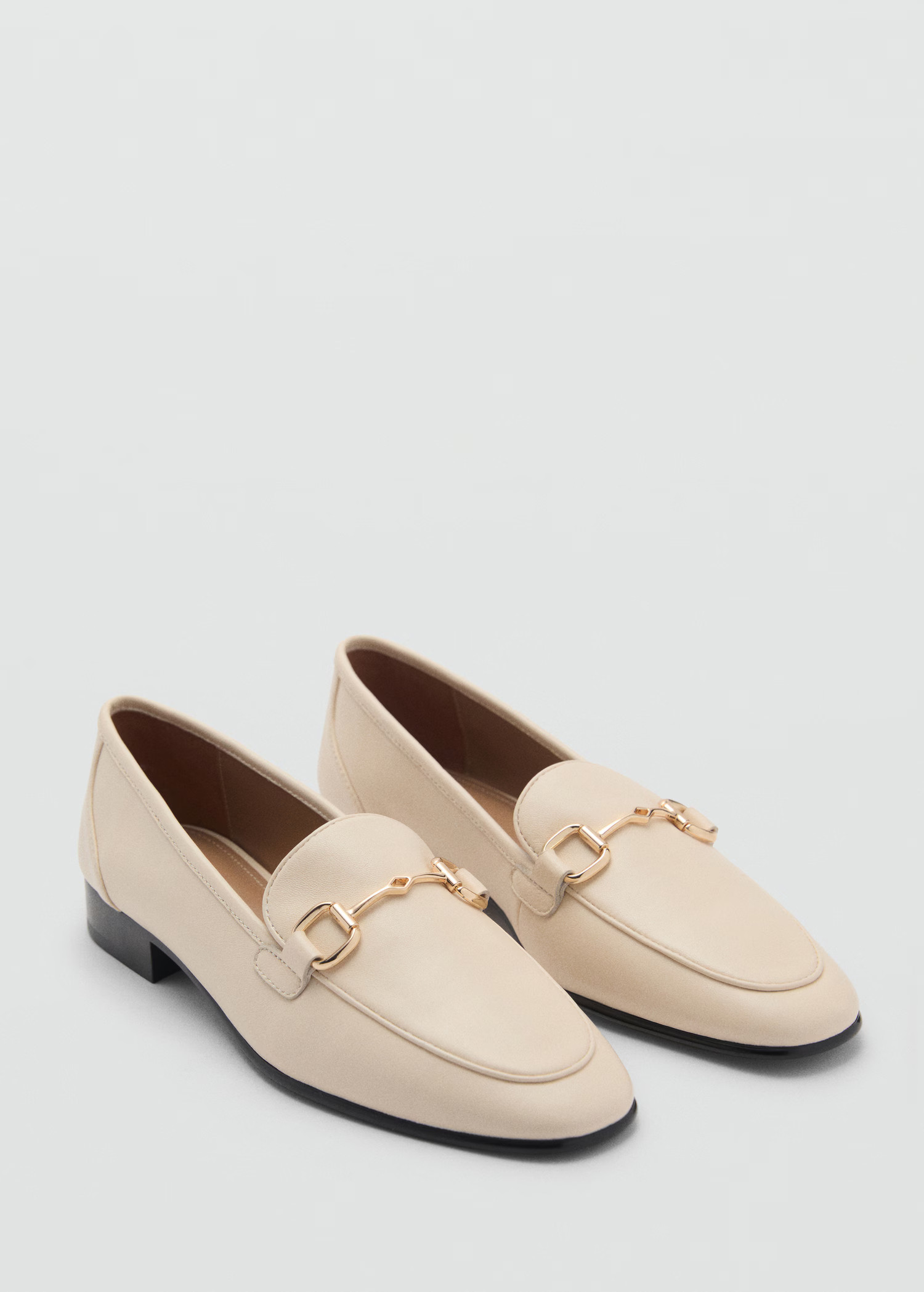 Buckle leather moccasins - Women | MANGO United Kingdom | MANGO (UK)