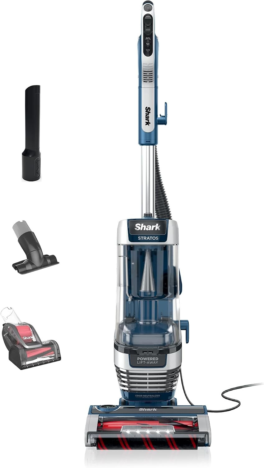 Shark Stratos Upright Vacuum, Powered Lift-Away, HEPA Seal, Navy, AZ3002​ | Amazon (US)