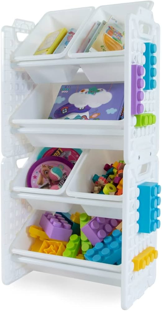 UNiPLAY Toy Organizer with 6 Removable Storage Bins, Multi-Bin Organizer for Books, Building Bloc... | Amazon (US)