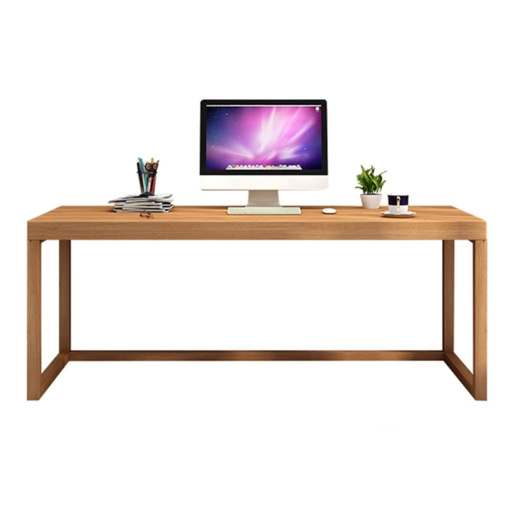 Solid Wood Computer Desk, Computer Table Desktop Thickness 5cm, Simple Notebook Study Office Desk... | Amazon (US)