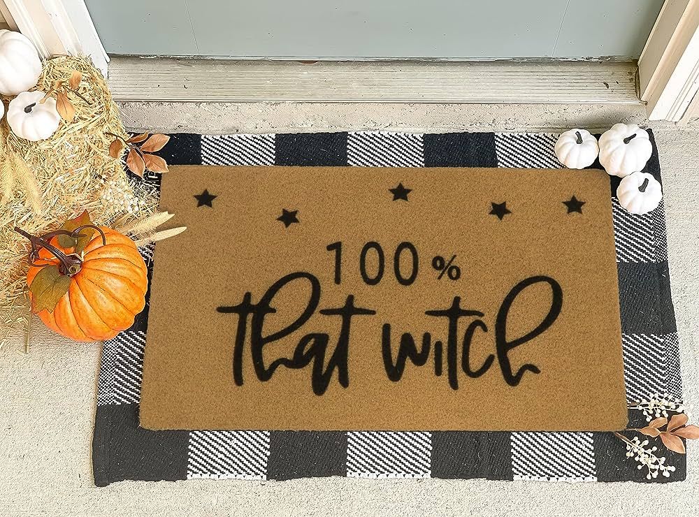 Wonnitar Halloween Door Mat,30"x17" Witch Halloween Welcome Doormat for Home Entrance,Synthetic C... | Amazon (US)