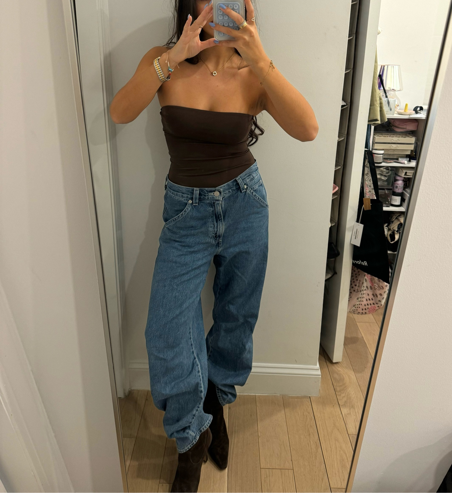 xs top and sized up for baggy bottoms 