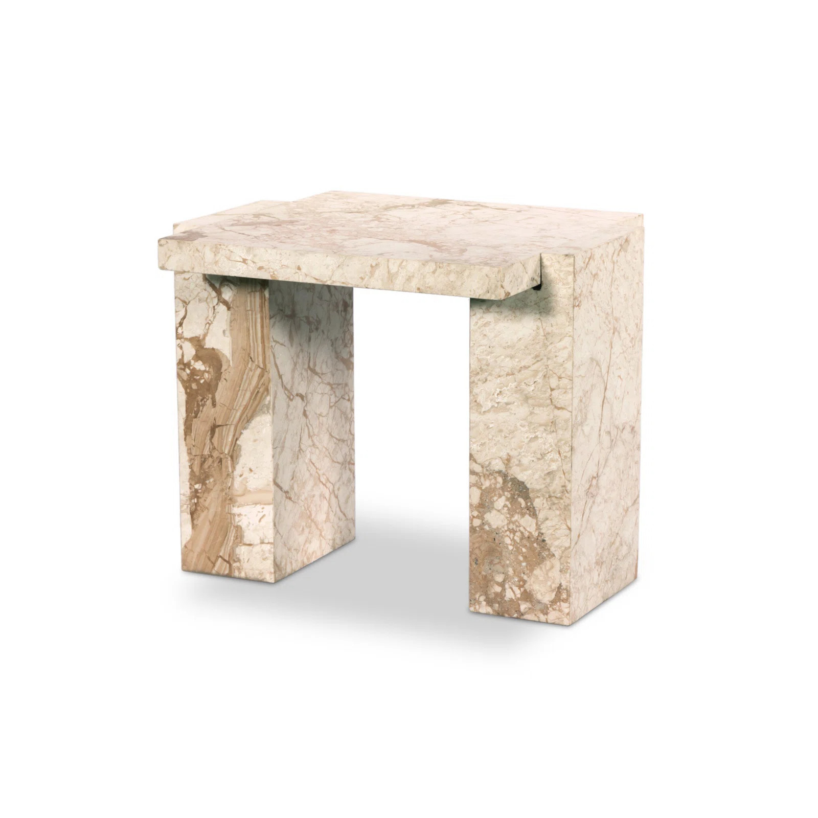 Romano End Table-Desert Taupe Marble | Perigold