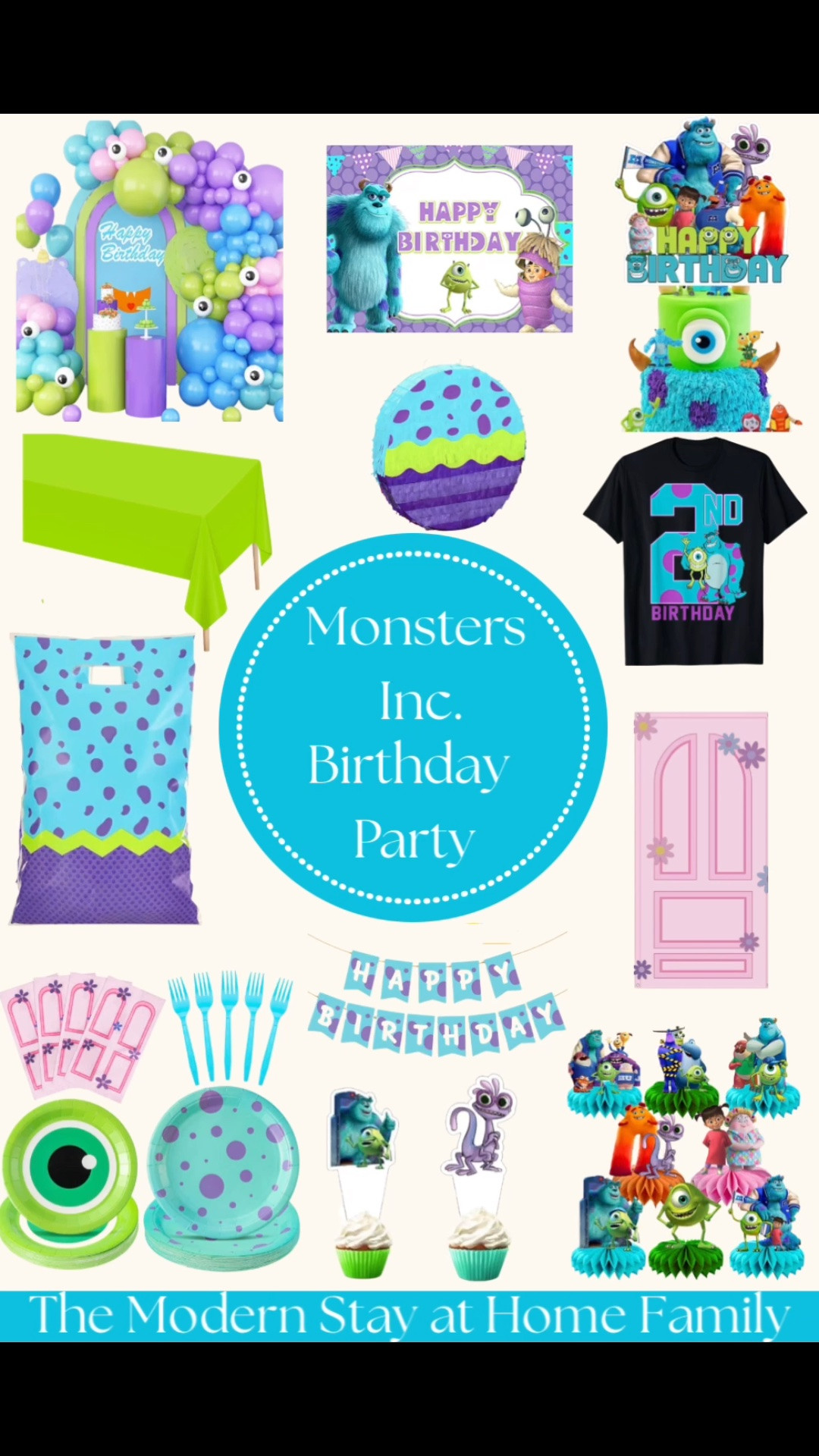 Bring the fun of Monstropolis to your next celebration with this adorable Monsters Inc. birthday party inspiration! 💙💚 From bright blue and lime green decorations to playful monster details, this party theme is perfect for kids who love Sulley, Mike, and all things Pixar. Whether you’re planning a first birthday, toddler birthday, or a fun party for an older child, this collage is filled with creative ideas to help inspire your celebration. Save these ideas for balloons, cake inspiration, party decor, table setup, favors, and more to create a birthday that’s full of laughs and unforgettable memories!

Monsters Inc. birthday party, Monsters Inc. birthday theme, Monsters Inc. party ideas, monster birthday party, Pixar birthday party, Sulley birthday party, Mike Wazowski birthday party, Monstropolis party, monster birthday decorations, Monsters Inc. balloons, Monsters Inc. cake, monster cake ideas, birthday party inspiration, kids birthday party ideas, birthday decor, themed birthday party, blue and green birthday party, birthday table decor, party favors, birthday backdrop, party planning ideas, birthday inspiration.

#LTKmomlife #LTKSaleAlert #LTKKids