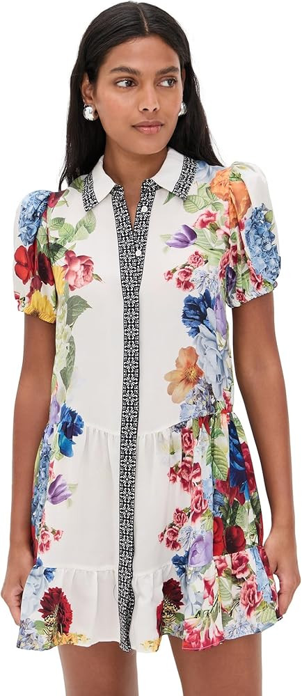 alice + olivia Women's Claire Tiered Mini Dress | Amazon (US)