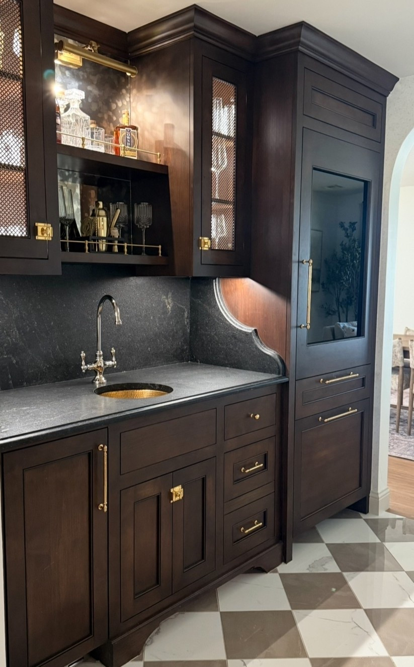 Hardware is the jewelry of the kitchen! 
My latches are from Rejuvenation!
Handles and pulls from Tradition Hardware! All in unlaquered brass!  

#LTKHome