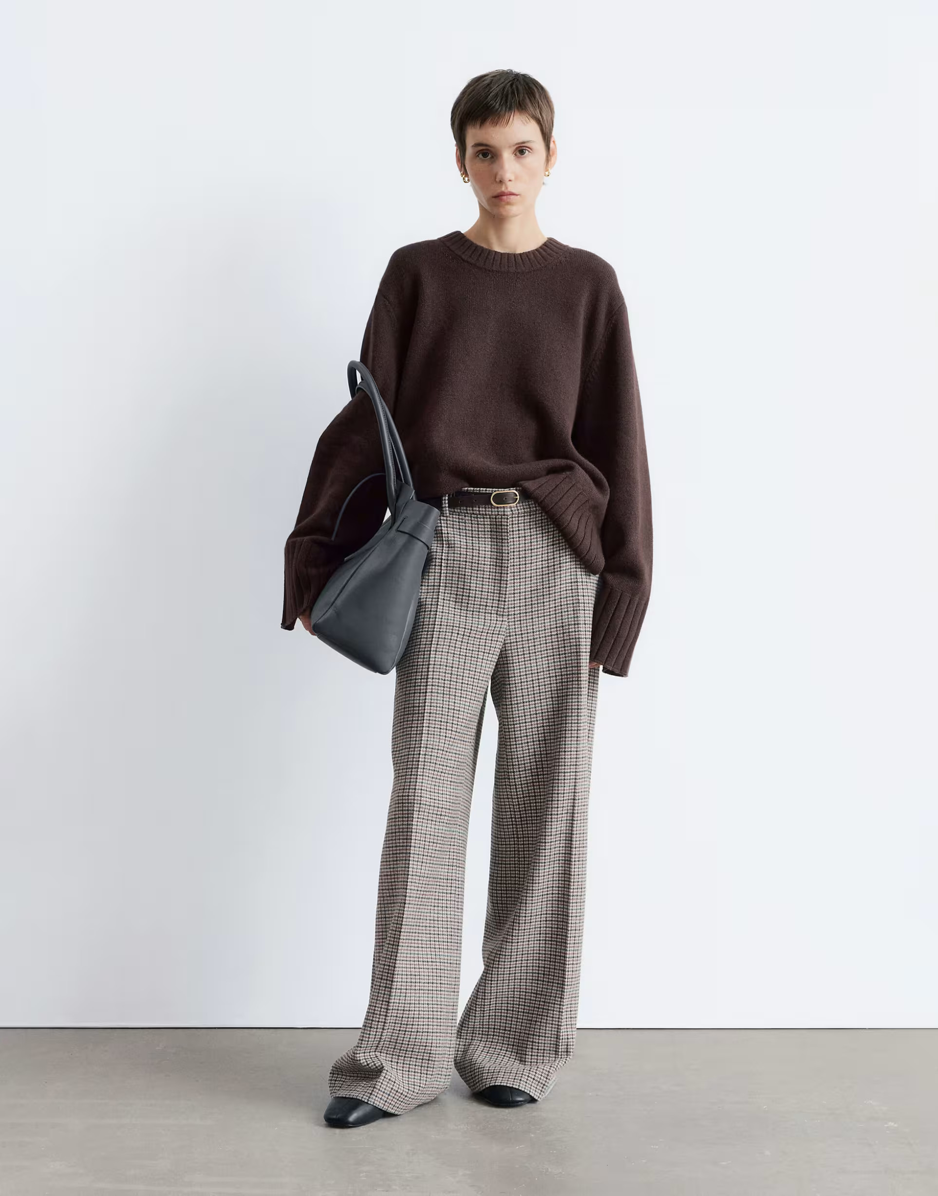 & Other Stories wool knitted oversized sweater with deep rib hem in brown | ASOS (Global)