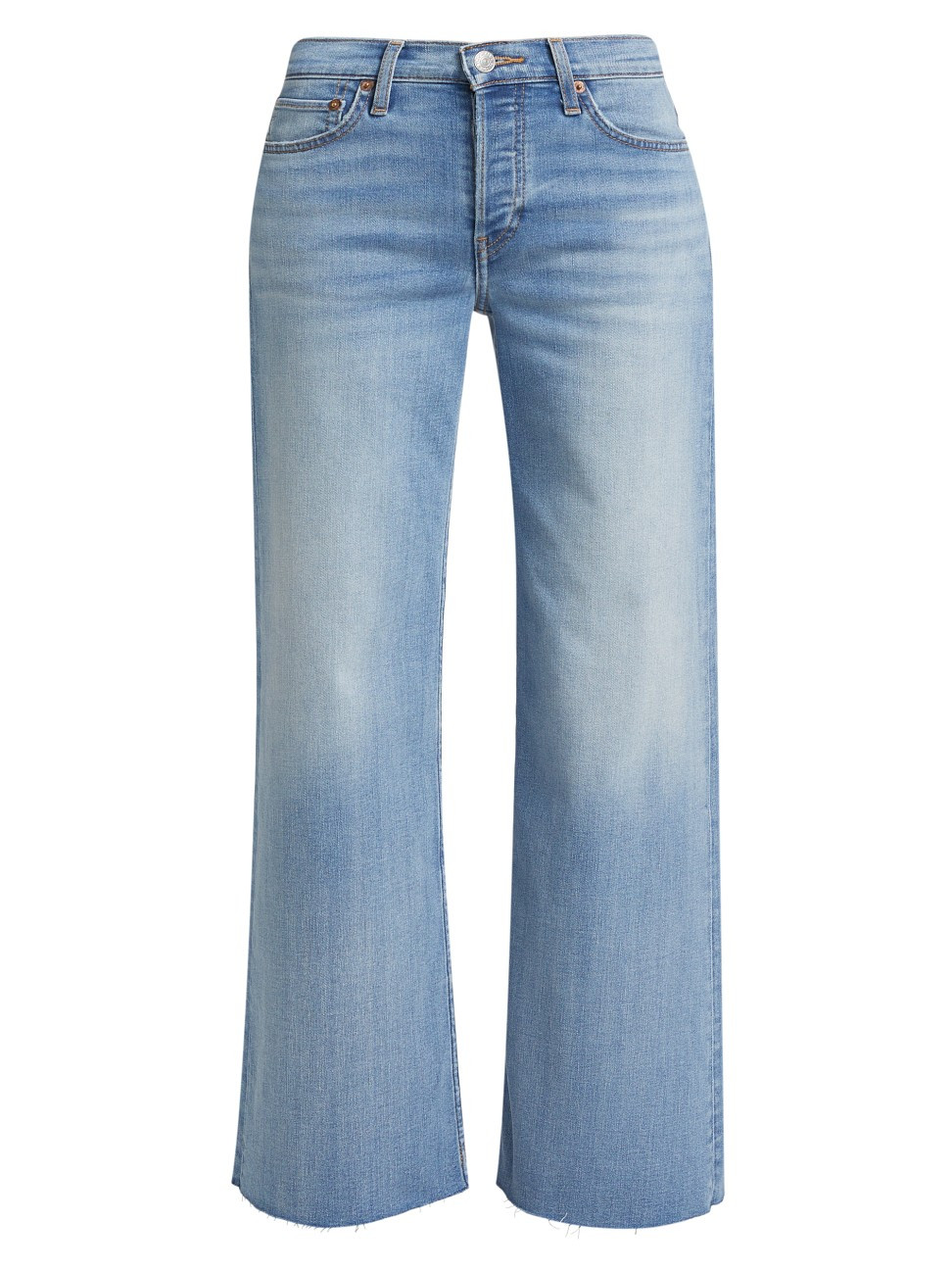 Women's Crop Wide-Leg Mid-Rise Jeans - Marea - Size 25 | Saks Fifth Avenue