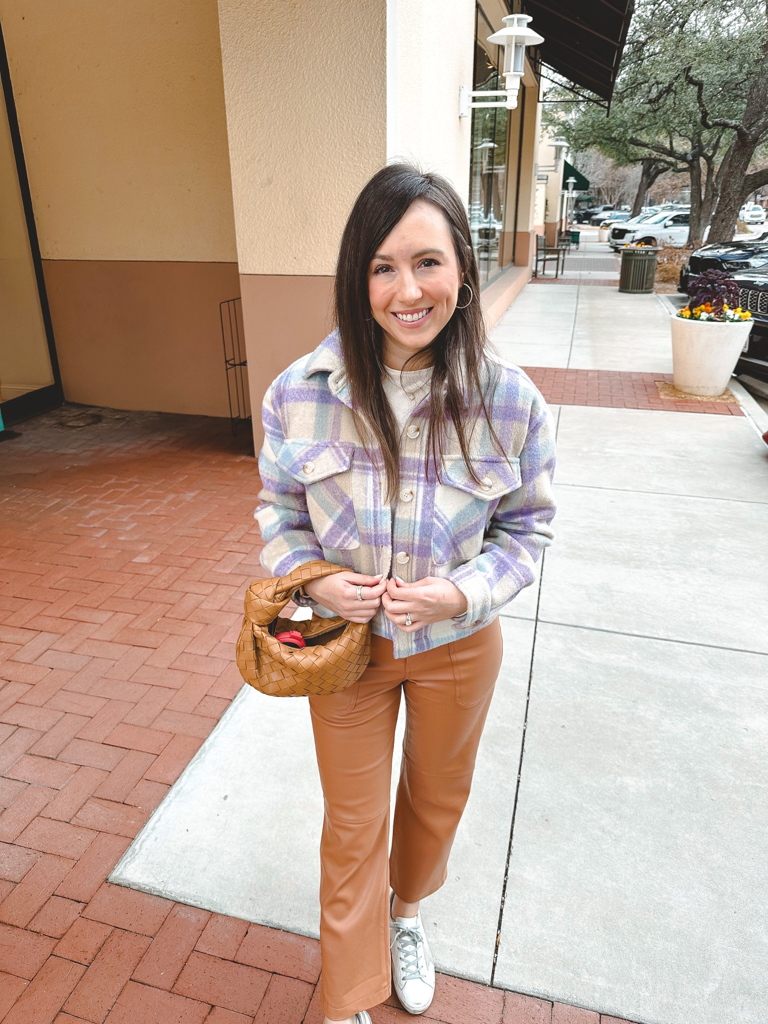 Blanknyc cropped plaid lavender shacket with blanknyc faux leather pants



#LTKstyletip #LTKSeasonal #LTKunder100
