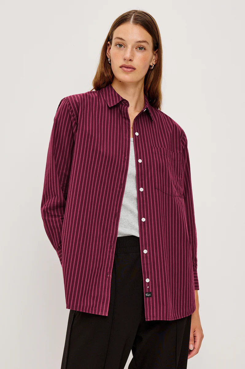 ELSA SHIRT - MULBERRY STRIPE | Rails