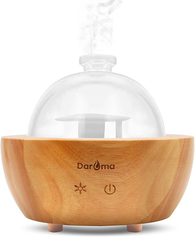 DAROMA Real Wood & Glass Essential Oil Diffuser, The 2024 Upgrade 200ml Real Wood Base, Ultrasoni... | Amazon (US)