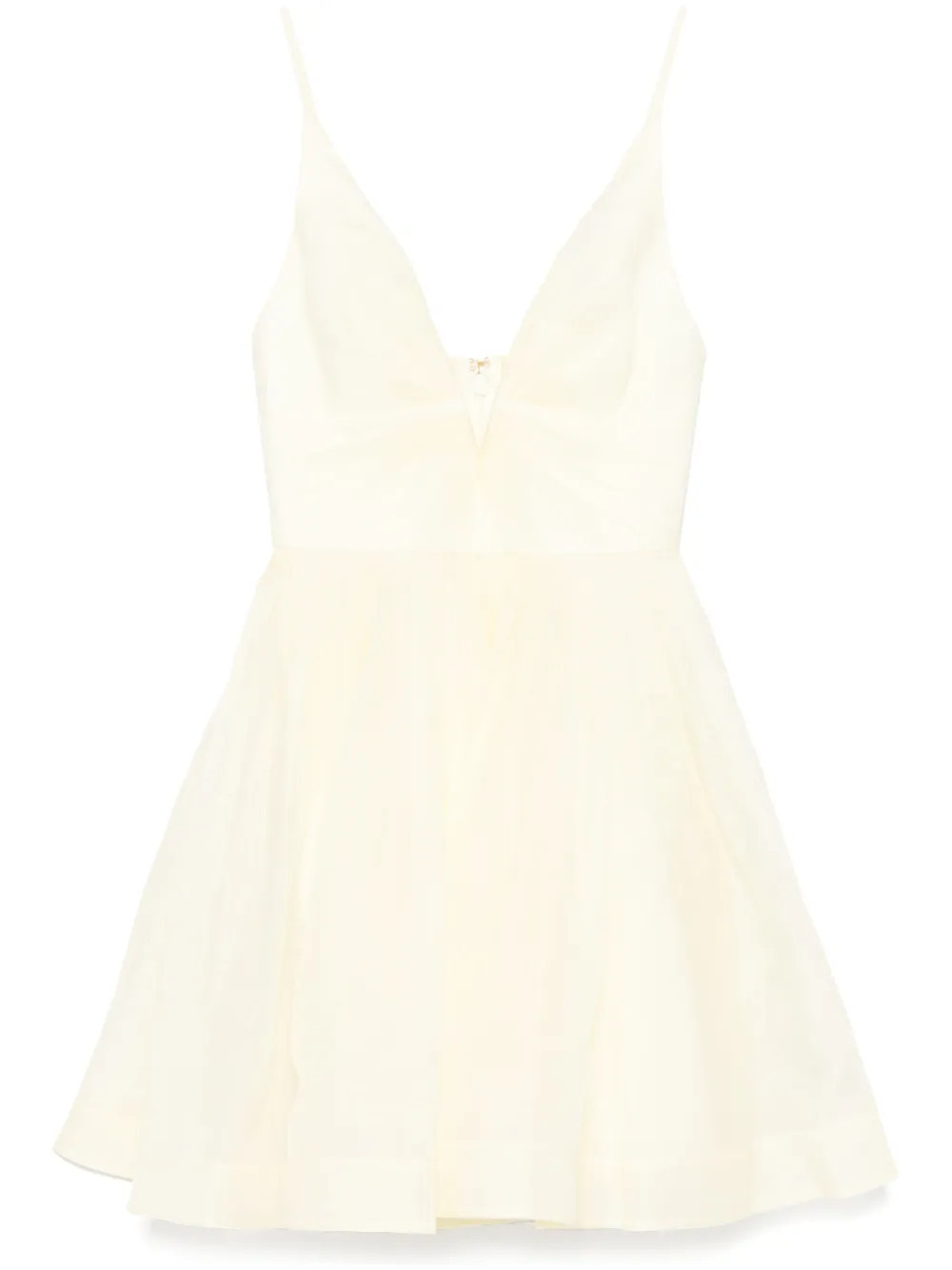ZIMMERMANN Illuminate V-neck mini dress - Yellow | Farfetch Global