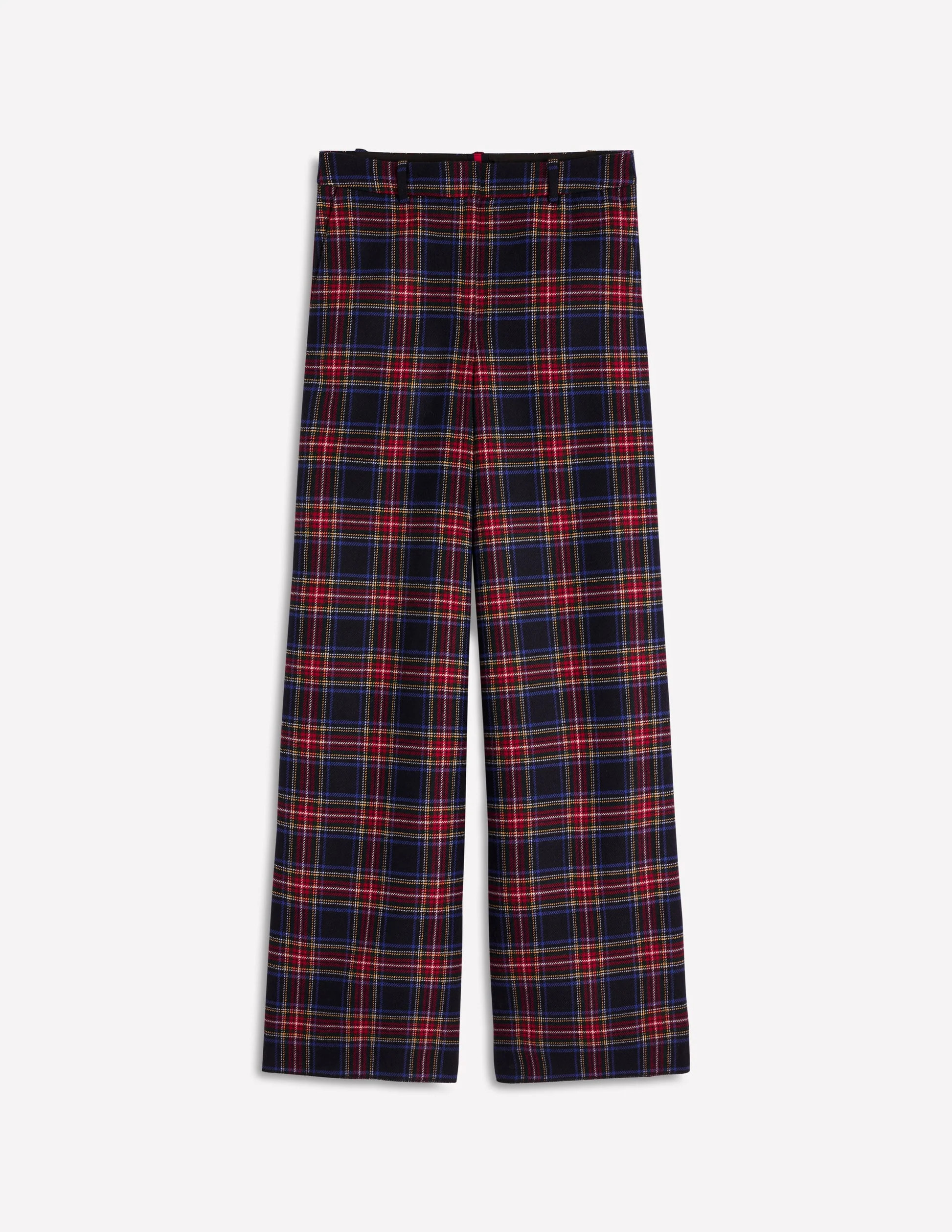Belgravia Wool Pants-Navy, Green and Red Check | Boden (US)