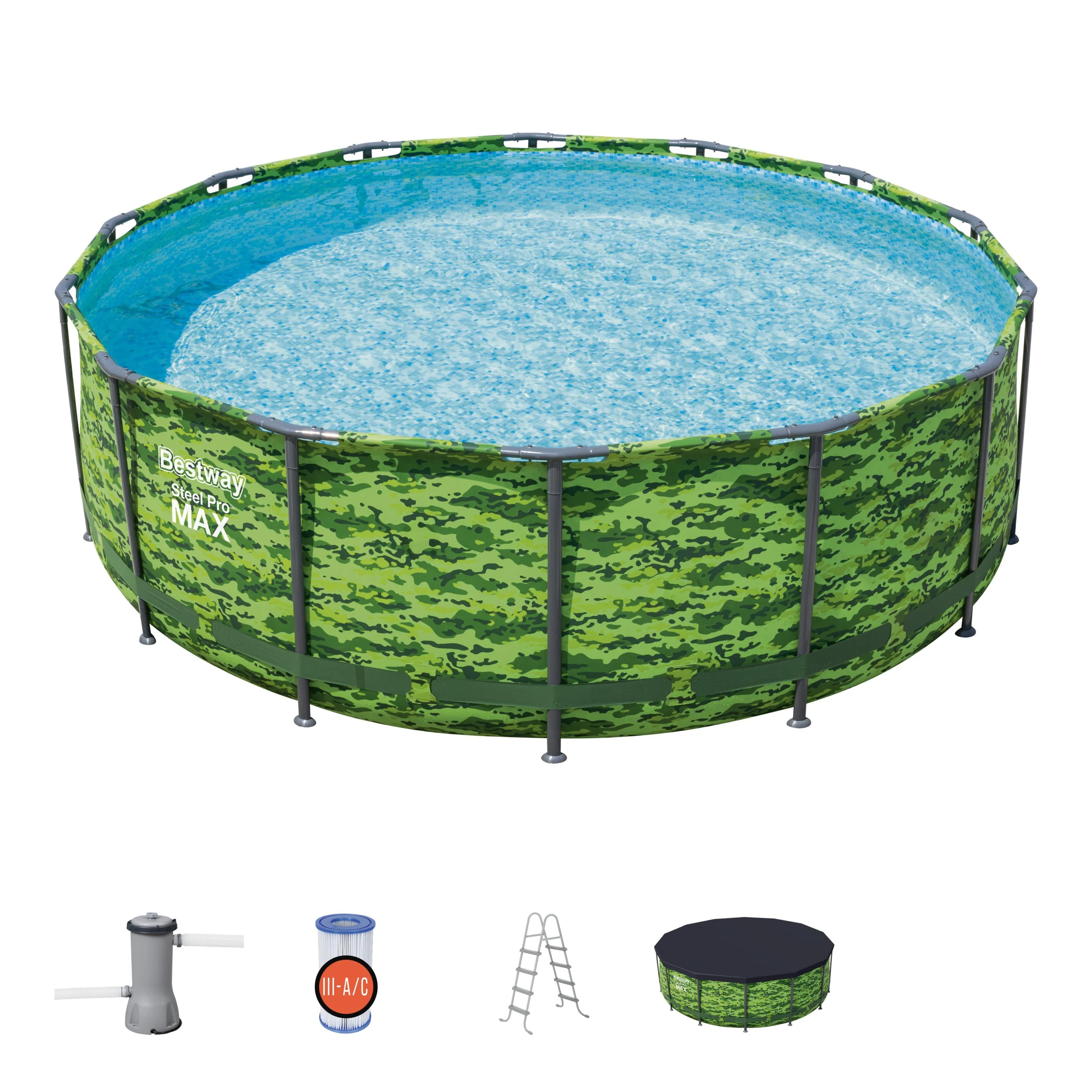 Bestway Steel Pro Max 14 Feet X 48 Inch Above Ground Pool Set, Camo | Walmart (US)