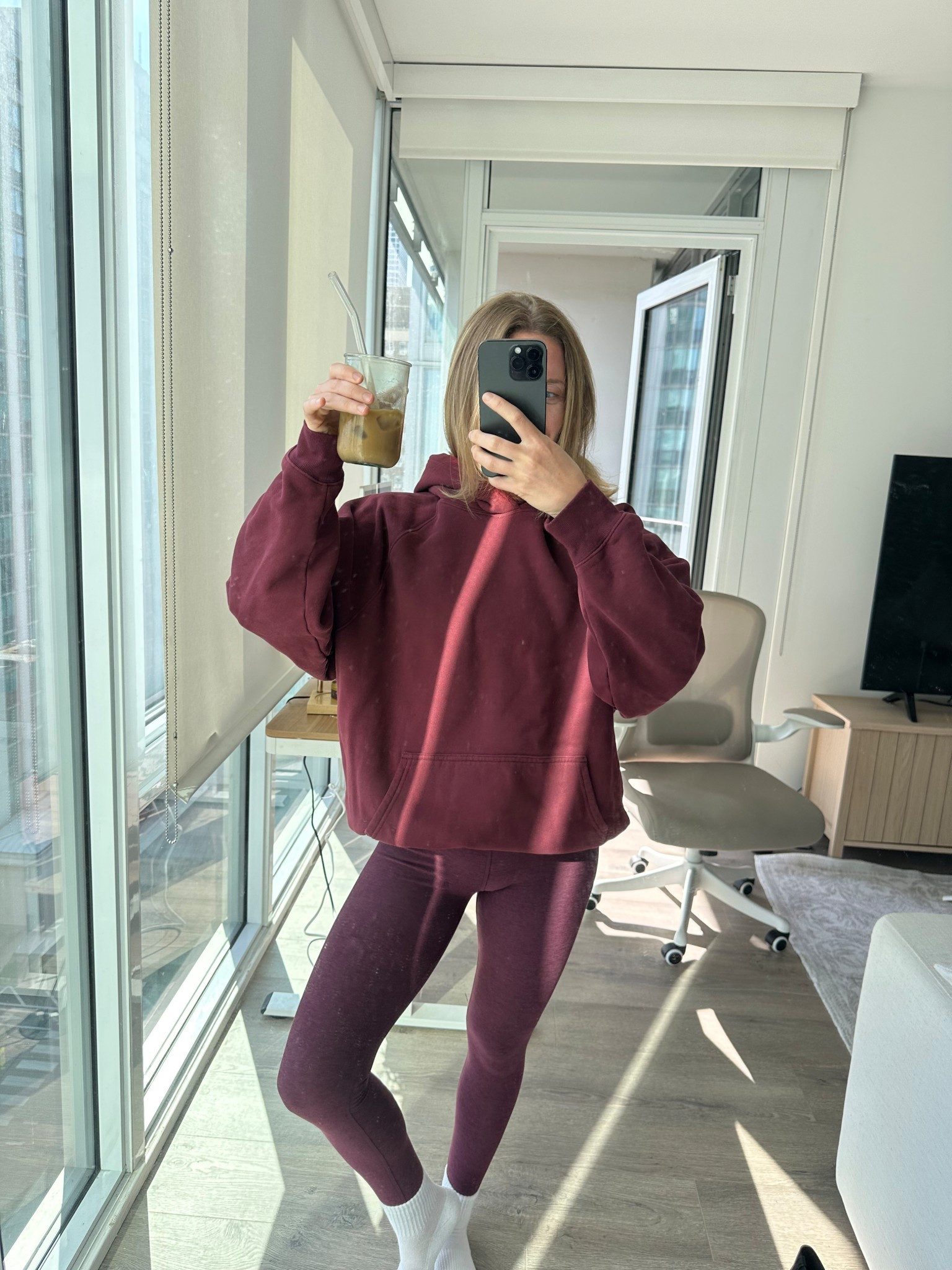 Obsessed with this color for fall and specifically this beyond yoga set!! 