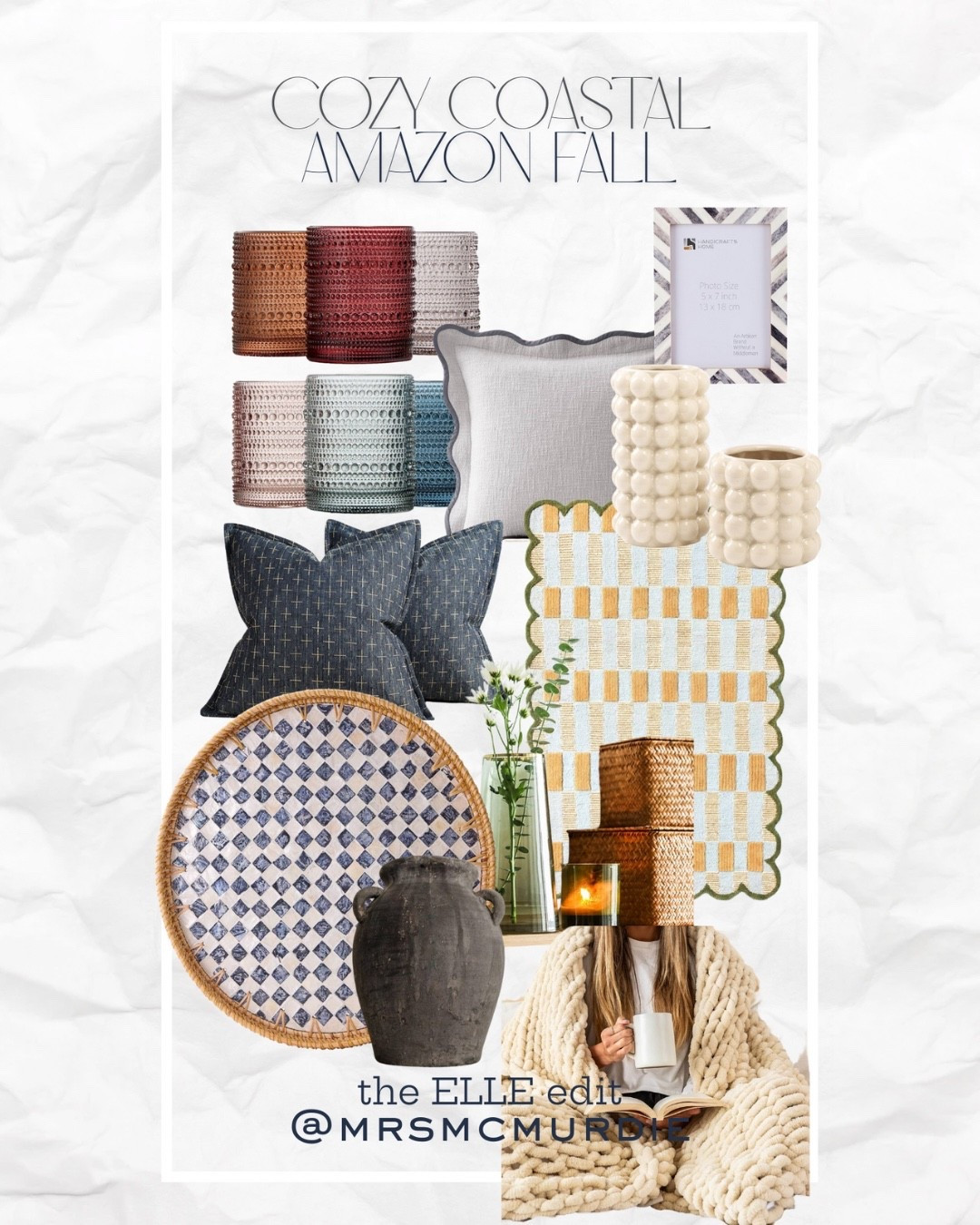 Cozy meets coastal 🍂✨ Bringing soft textures, warm tones, and laid-back luxe into our fall home refresh — all from Amazon! From scalloped pillows to woven trays and candlelit moments, these finds are making our space feel like a seaside retreat with a fall twist. Everything linked for you! 🤍 #TheElleEdit

#AmazonHome #FallHomeDecor #CoastalFall #NeutralDecor #CozyVibes #AmazonFinds #LTKhome #LTKunder100 #HomeDecorInspo #FallAesthetic #ModernCoastal #ElleEditFavorites #NeutralHome #mrsmcmurdie

#LTKFamily #LTKFindsUnder50 #LTKSeasonal