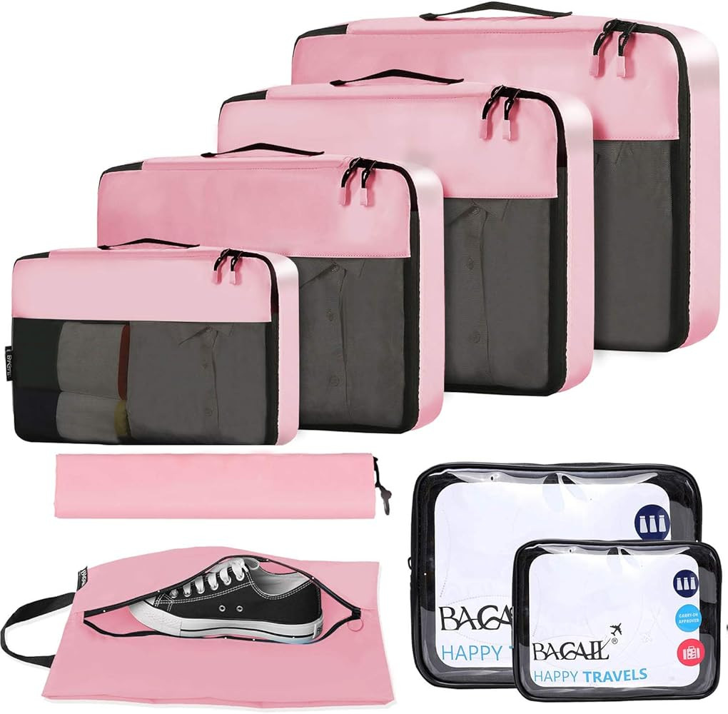 BAGAIL 8 Set/9 Set Packing Cubes Luggage Packing Organizer for Travel, Suitcase Packing Bags for ... | Amazon (US)