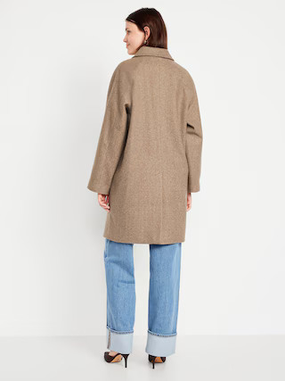 Relaxed Button-Front Mac Coat | Old Navy (US)