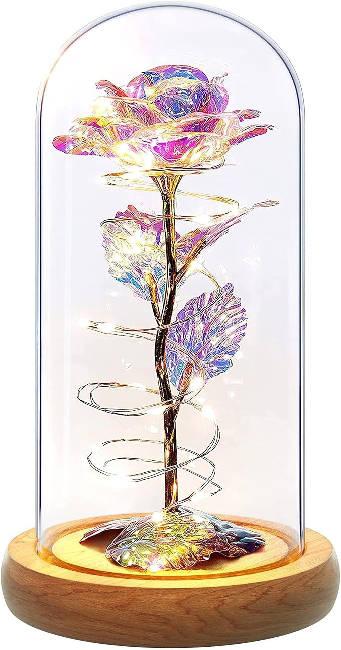 Galaxy Roses - Eternal Glass Rose with LED Lights - Coolest Gifts for Girlfriend Mom Wife Daughte... | Amazon (US)