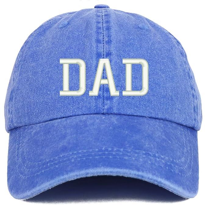 Trendy Apparel Shop Dad Embroidered Pigment Dyed Low Profile Cotton Cap | Amazon (US)