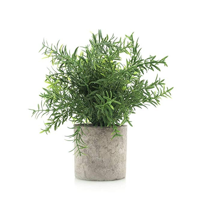 Velener Mini Potted Plastic Fake Green Plant for Home Decor (Bamboo Leaves) | Amazon (US)