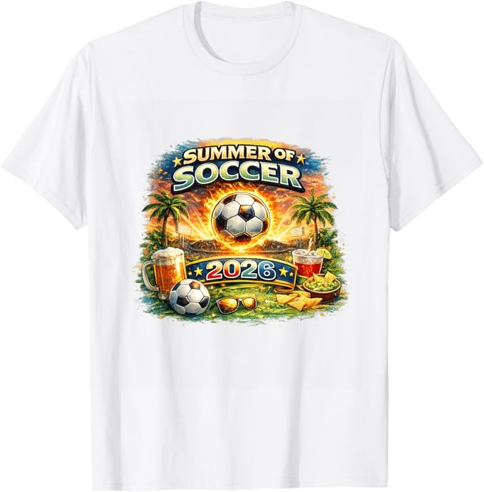 Summer of Soccer 2026 Fan Football Game Day Tropical T-Shirt | Amazon (US)