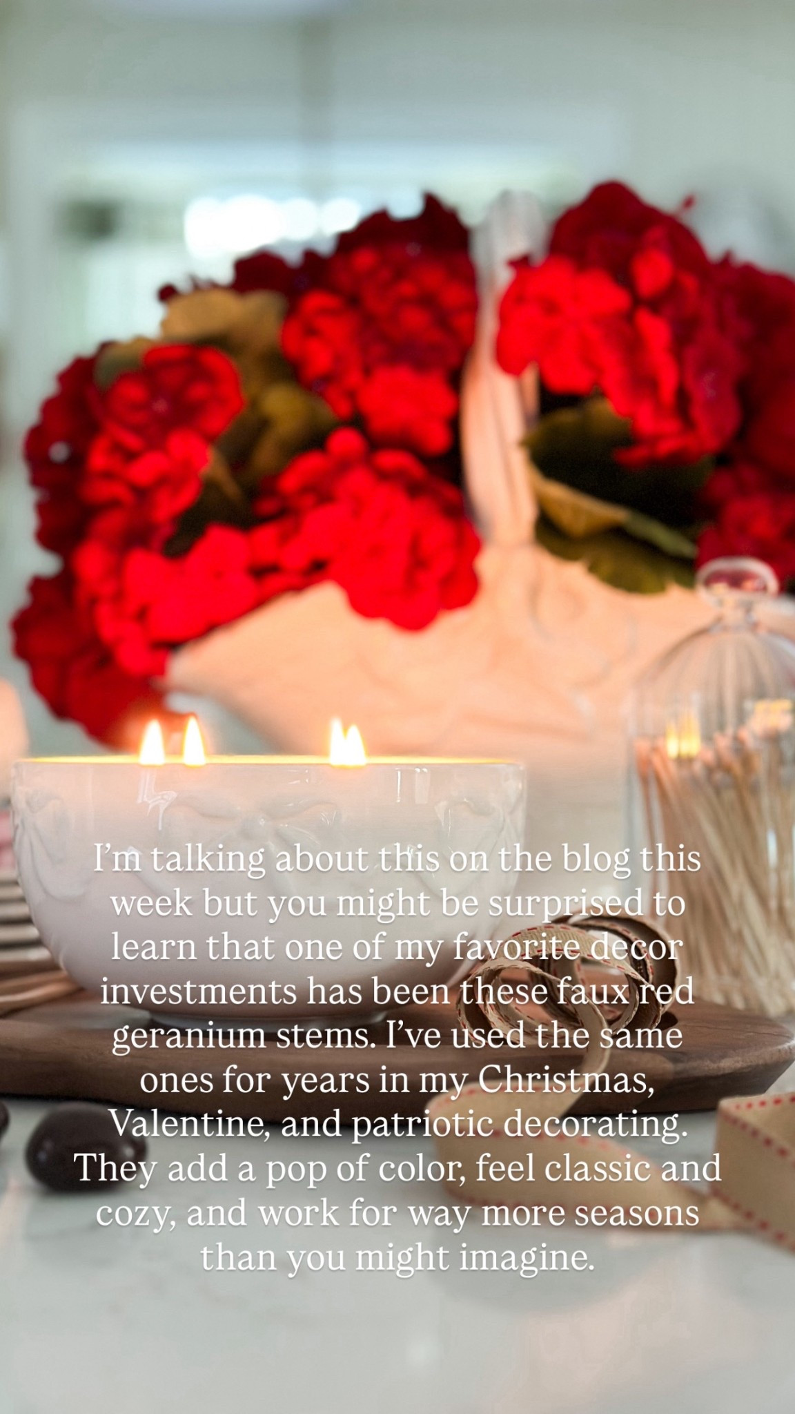 Sharing faux red geraniums that you can use in your Valentine’s Day decor and beyond.

#LTKHome #LTKValentine #LTKSeasonal