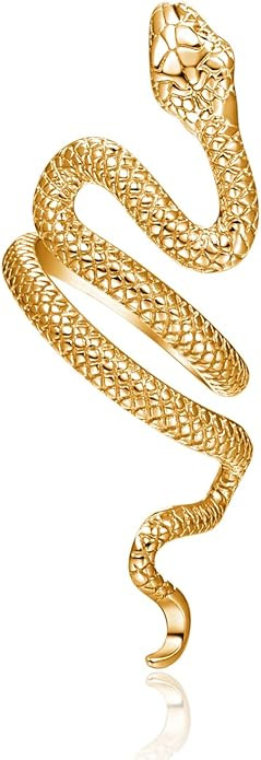 PRAYMOS 925 Sterling Silver Thumb Ring Snake Raccoon Ring Adjustable Open Ring for Women Men Size... | Amazon (US)